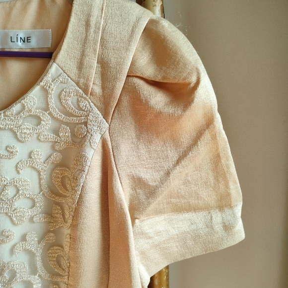 Korean Gold and Beige Embroidered Dress - Picture 14 of 14